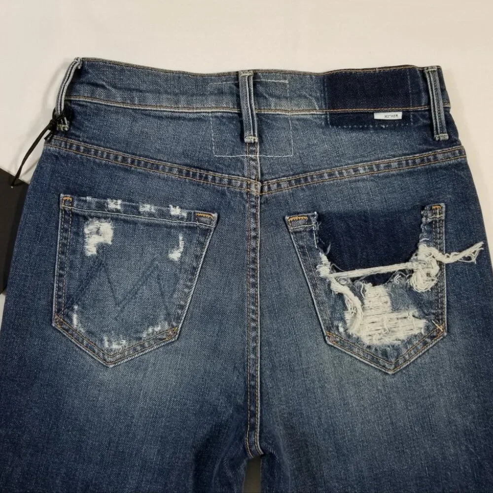 NWT MOTHER The Swooner Crop Jeans Your Treat Or Mine Distressed 24,26,27 $268